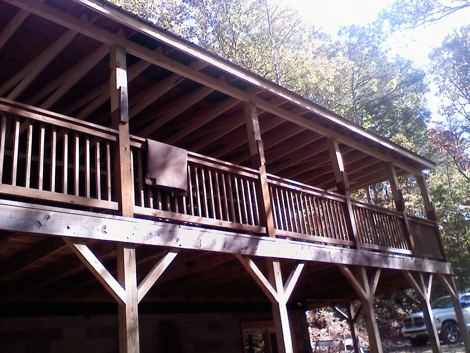 Timber framing under a new elevated porch and deck — Roof Leak Repair in Hoquiam by Roofing Brothers